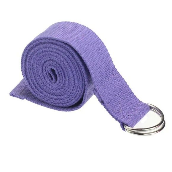 Yoga Strap Stretching Strap Cotton Yoga Stretch Strap Training Belt- Purple -72” - Picture 1 of 3